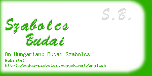 szabolcs budai business card